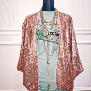 Ces Femme Rose Gold Sequin Jacket